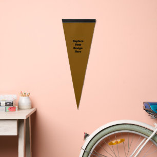 Create Your Own Brown Pennant Flag