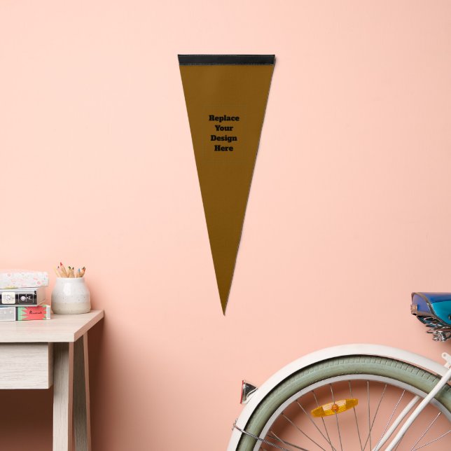 Create Your Own Brown Pennant Flag (Front)