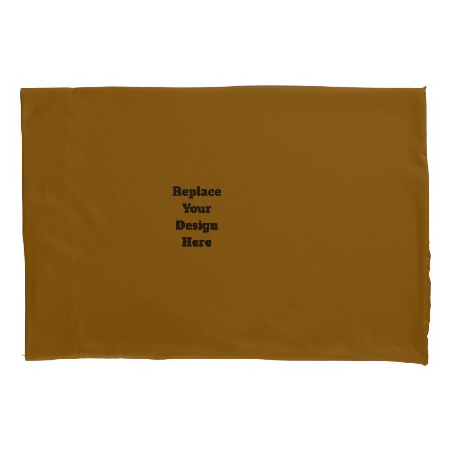 Create Your Own Brown Pillow Case (Front-Left)