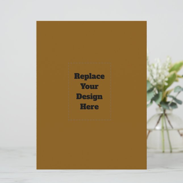 Create Your Own Brown Save The Date (Standing Front)