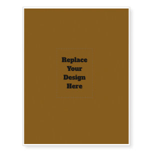 Create Your Own Brown Temporary Tattoos