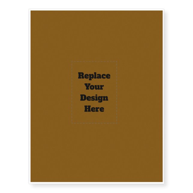 Create Your Own Brown Temporary Tattoos (Front)