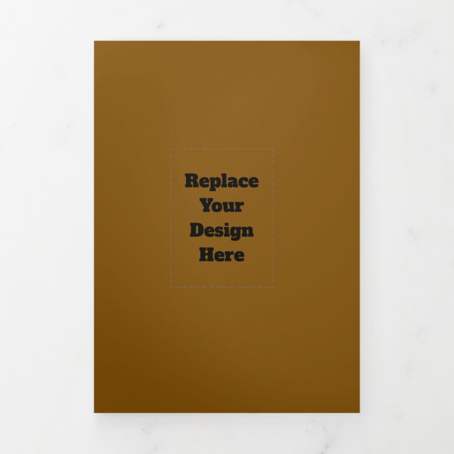 Create Your Own Brown Tri-Fold Holiday Card (Cover)