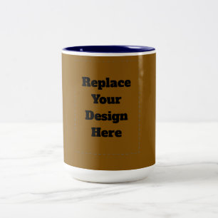 Create Your Own Brown Two-Tone Coffee Mug