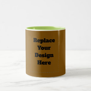 Create Your Own Brown Two-Tone Coffee Mug