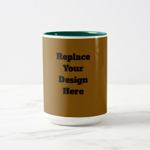 Create Your Own Brown Two-Tone Coffee Mug