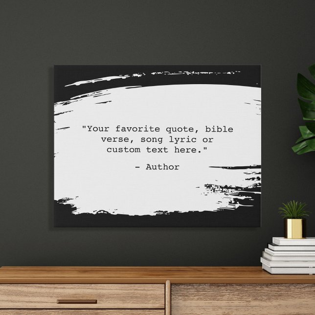 Create Your Own Brush Stroke Custom Quote Faux Canvas Print (Creator Uploaded)
