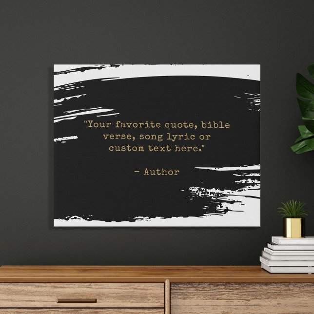 Create Your Own Brush Stroke Custom Quote Faux Canvas Print (Creator Uploaded)