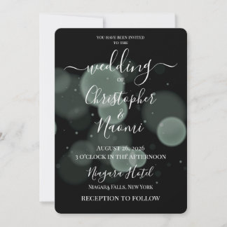 Create Your Own Bubbles on Black Invitation