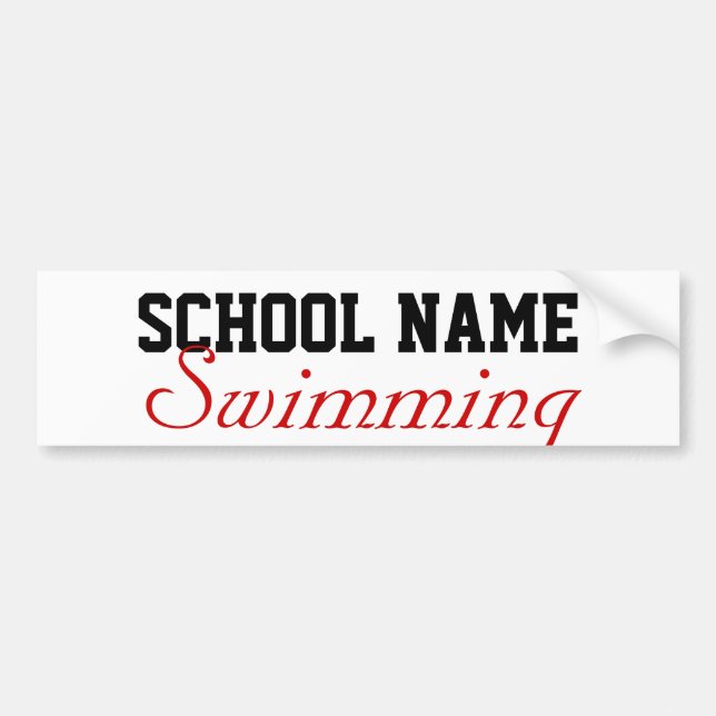 Create your own Bumper Sticker- School Sports Bumper Sticker (Front)