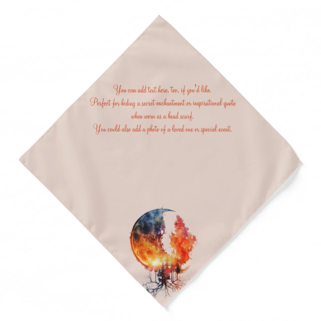 Create Your Own Burning Moon Tree Bandana (Front)