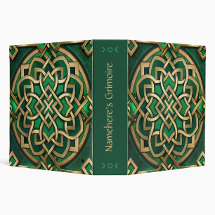 Create Your Own Burnished Gold Celtic Knotwork 3 Ring Binder