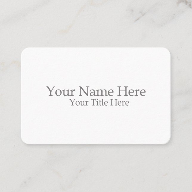 Create Your Own Business Card (Front)