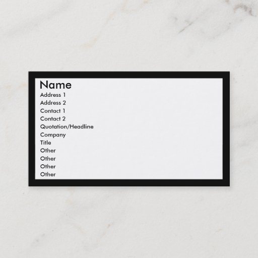 Customizable Create Your Own Business Card