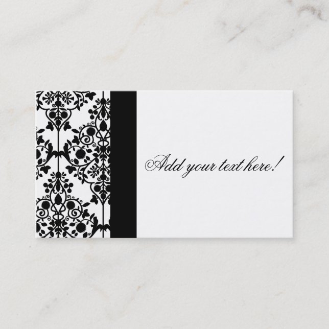 Create Your Own Business Card Damask Pattern (Front)