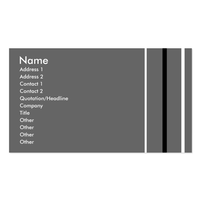 Create Your Own Business Card Grey Black White