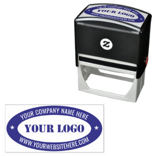 Create Your Own Business Color Oval Stamp Template