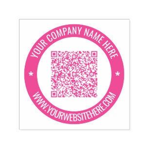 Create Your Own Business Color Round QR Code Stamp