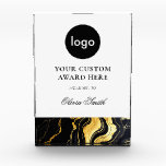 Create Your Own Business Custom Logo Acrylic Award<br><div class="desc">Create your own custom business acrylic awards with your company logo and personalized text.  Features modern black and gold marble image background.</div>