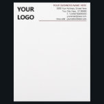 Create Your Own Business Letterhead Example<br><div class="desc">Custom Colors and Fonts - Design Your Own Personalized Branded Business Letterhead Example with Logo / Stationery - Add Your Company Logo - Image or QR Code - Photo / Business - Company Name and Contact Information / More - Choose / add your favorite text colors / fonts / size...</div>