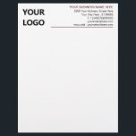 Create Your Own Business Letterhead Example<br><div class="desc">Custom Colors and Fonts - Design Your Own Personalized Branded Business Letterhead Example with Logo / Stationery - Add Your Company Logo - Image or QR Code - Photo / Business - Company Name and Contact Information / More - Choose / add your favorite text colors / fonts / size...</div>
