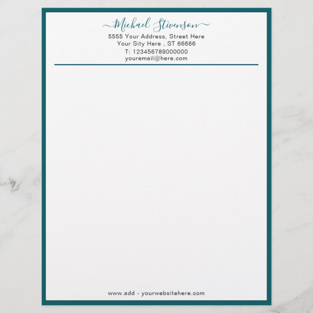 Create Your Own Business Letterhead Template (Front)