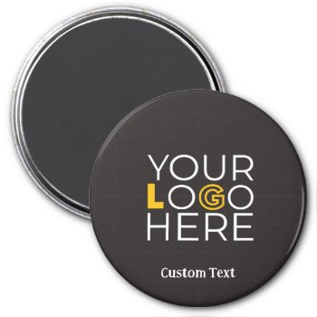 Create Your Own Business Logo 3 Inch Round Magnet by ReligiousStore at Zazzle