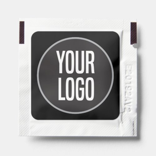 Create your own Business Logo _ black Hand Sanitizer Packet