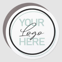 Business service add logo black white gray border car magnet