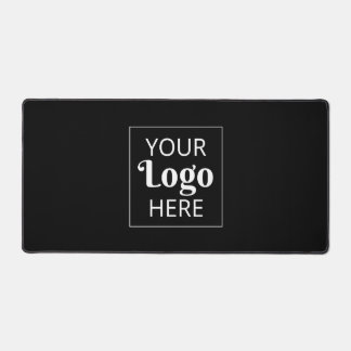 Create Your Own Business Logo Company Brand Black Desk Mat