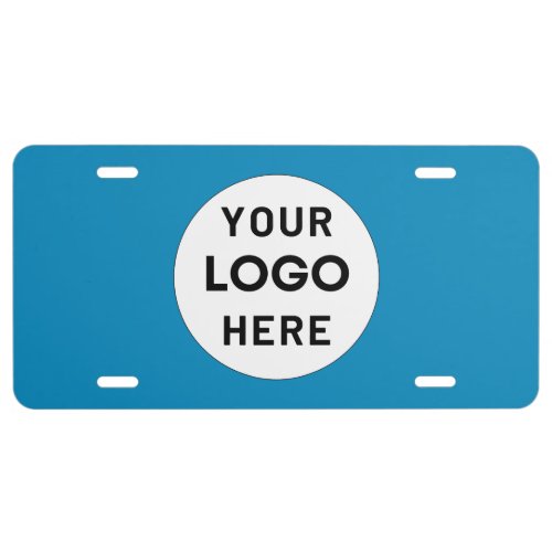 Create Your Own Business Logo Light Blue License Plate