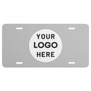 Create Your Own Business Logo Light Grey License Plate
