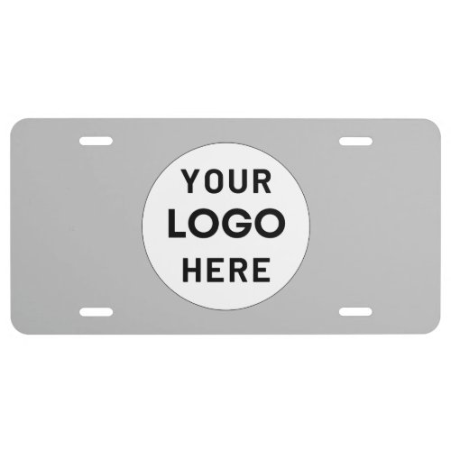 Create Your Own Business Logo Light Grey License Plate