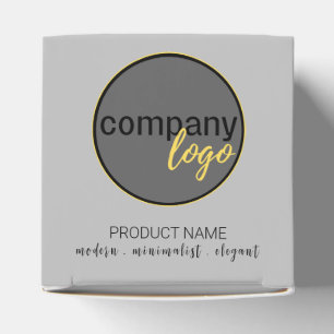 CREATE YOUR OWN BUSINESS LOGO MODERN GRAY FAVOR BOXES