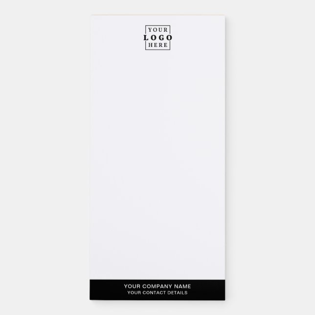 Create Your Own Business Logo Name Promotional  Magnetic Notepad (Front)