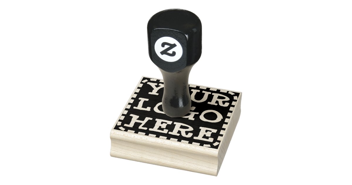 Create Your Own Business Logo Rubber Stamp | Zazzle