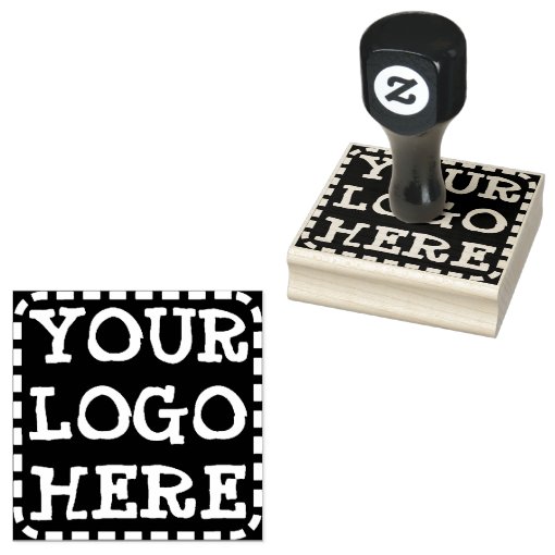 Create Your Own Business Logo Rubber Stamp Zazzle