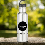 Create Your Own Business Logo Stainless Steel Water Bottle<br><div class="desc">Create your own business logo water bottle. Add your custom image and text for your staff, event or marketing.</div>