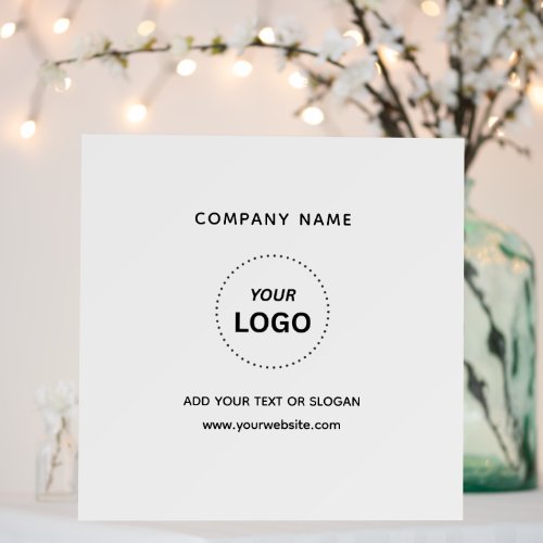 Create Your Own Business Logo Text 12" x 12" Foam Board