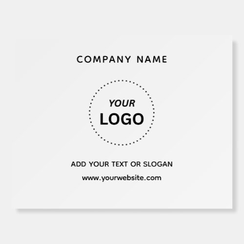 Create Your Own Business Logo Text 14" x 11" Foam Board