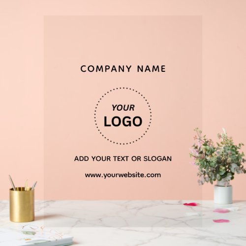 Create Your Own Business Logo Text 18" x 24" Acrylic Sign
