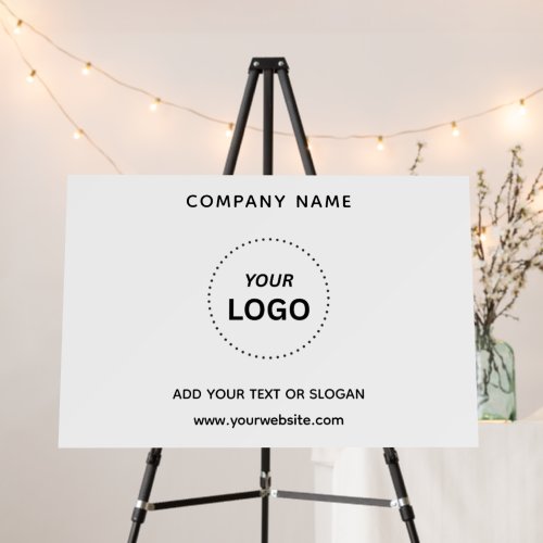 Create Your Own Business Logo Text 30" x 20" Foam Board