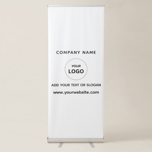 Create Your Own Business Logo Text 33" x 84" Retractable Banner