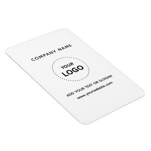Create Your Own Business Logo Text Flexible Photo Magnet