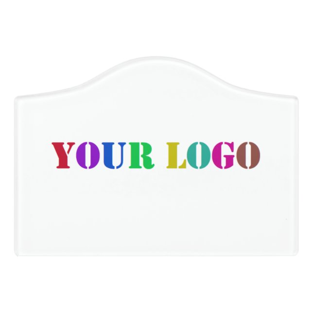 Create Your Own Business Office Door Sign Template (Small Crest Front)