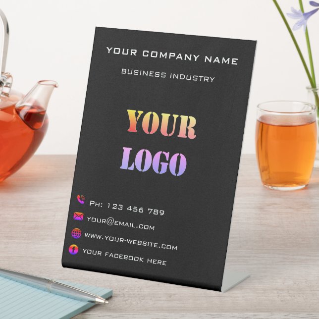 Create Your Own Business Pedestal Signs Template (In SItu)