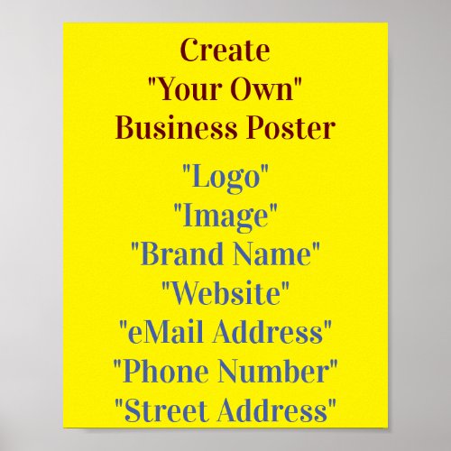 Create Your Own Business Poster