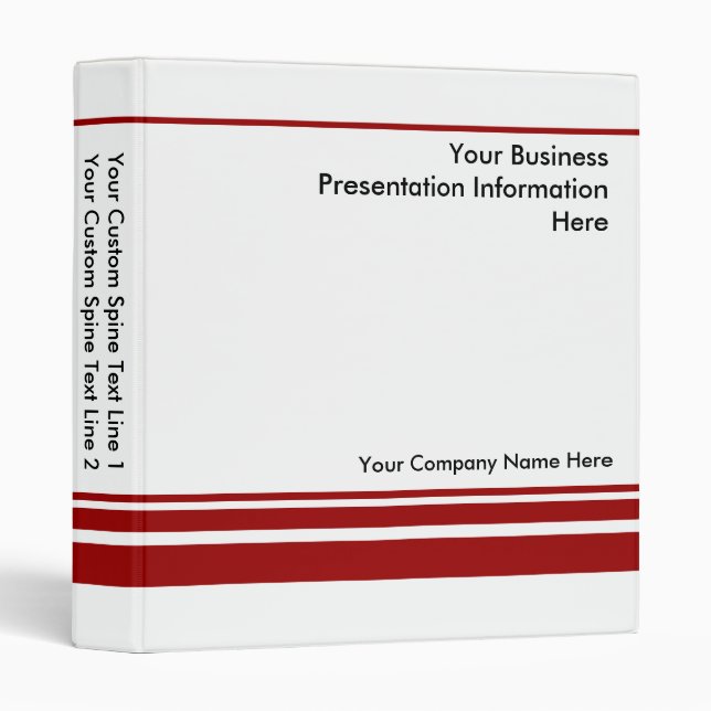 Create Your own Business Presentation Binder (Front/Spine)