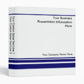 Navy Blue Business Presentation Binder