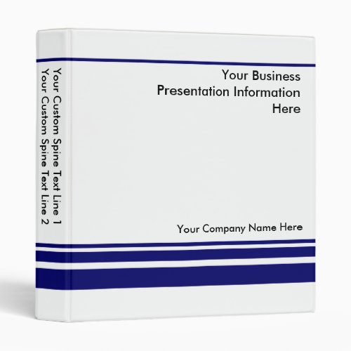 Create Your own Business Presentation Binder _Blue